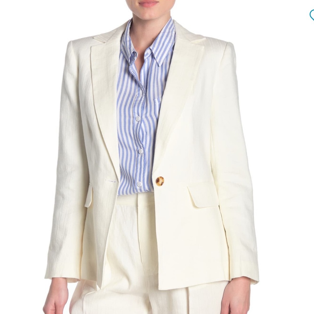 FRAME Classic Fine Off-white Blazer
